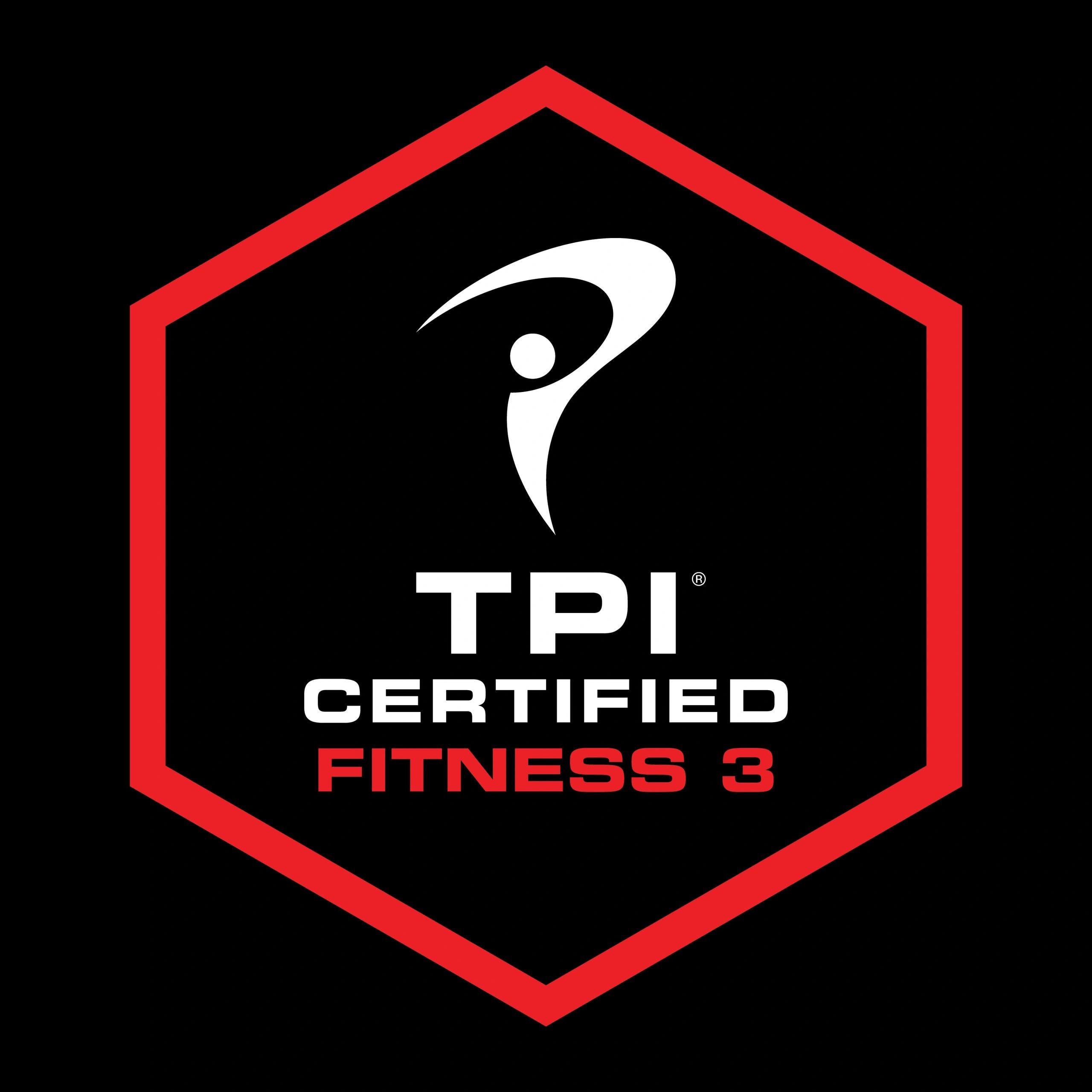TPI Certified Fitness 3 badge